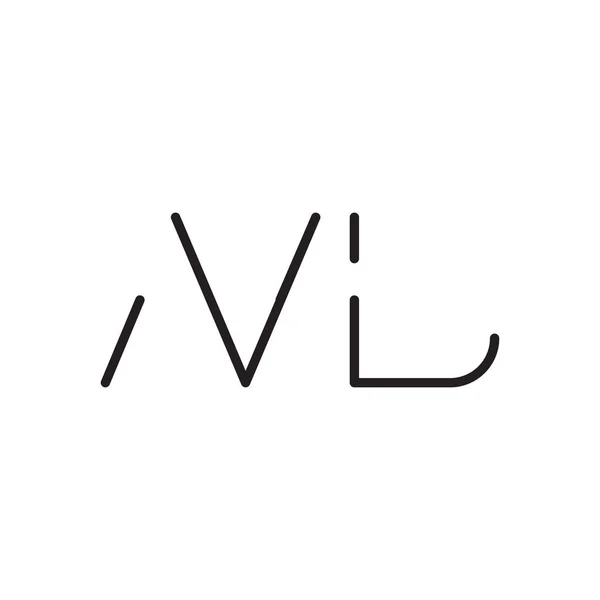 Nl最初の文字ベクトルのロゴアイコン — ストックベクタ