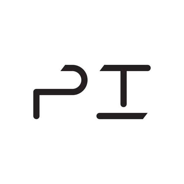 Pi頭文字ベクトルロゴアイコン — ストックベクタ