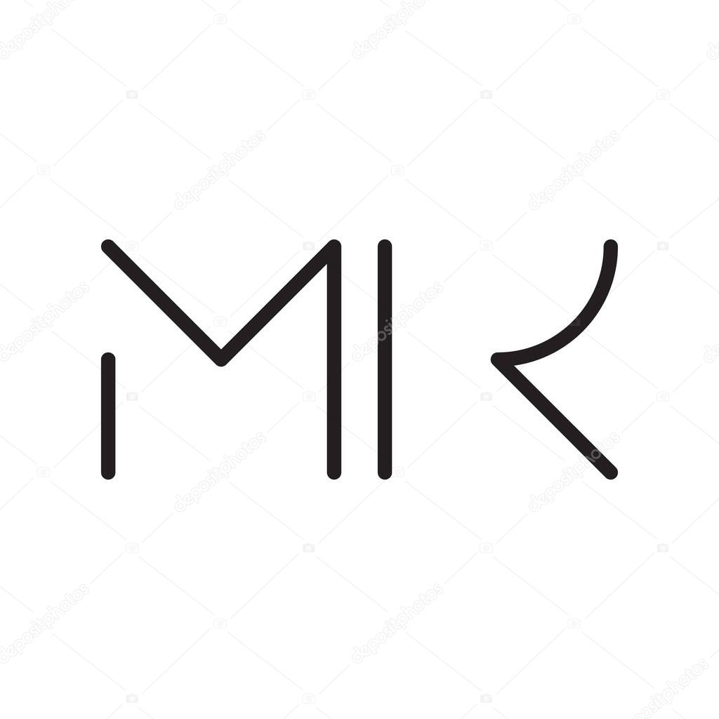 Mk initial letter vector logo icon