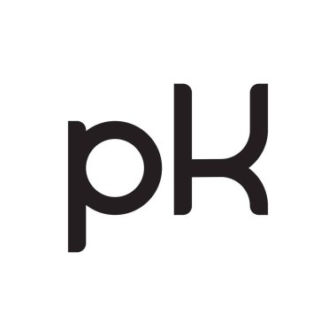 pk ilk harf vektör logo simgesi