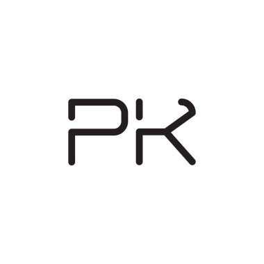 pk ilk harf vektör logo simgesi