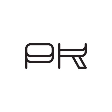 pk ilk harf vektör logo simgesi