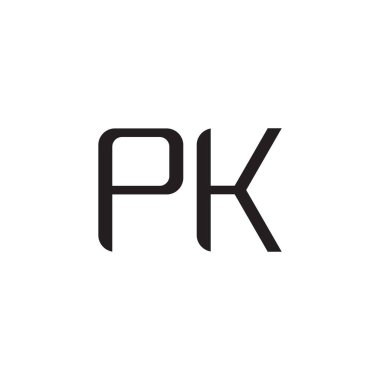 pk ilk harf vektör logo simgesi
