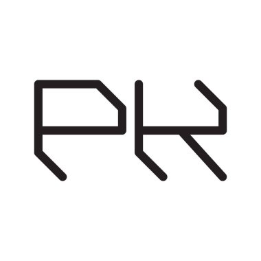 pk ilk harf vektör logo simgesi