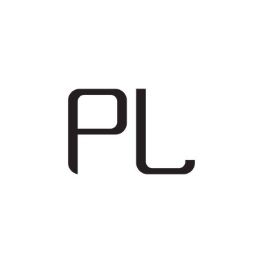 pl ilk harf vektör logo simgesi