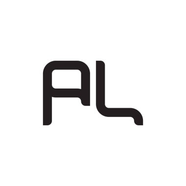 pl ilk harf vektör logo simgesi