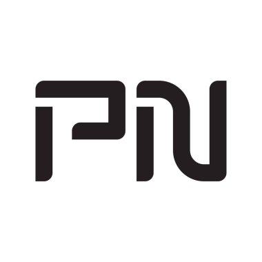 pn ilk harf vektör logo simgesi