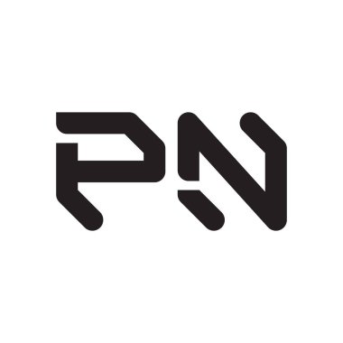 pn ilk harf vektör logo simgesi