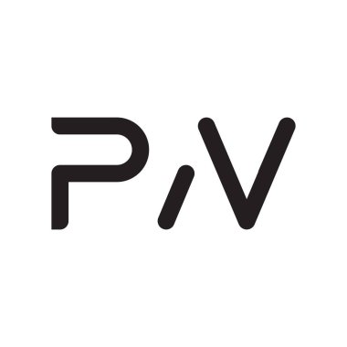 pn ilk harf vektör logo simgesi