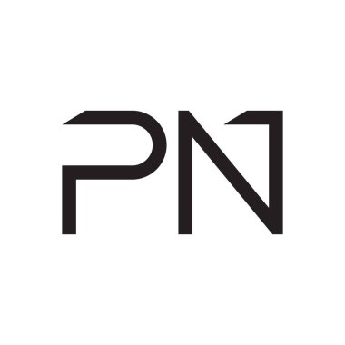 pn ilk harf vektör logo simgesi