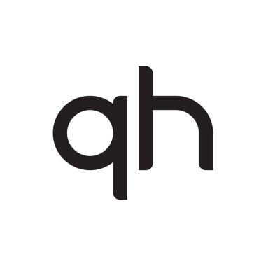 qh ilk harf vektör logo simgesi