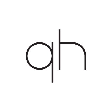 qh ilk harf vektör logo simgesi