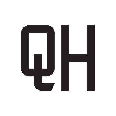 qh ilk harf vektör logo simgesi