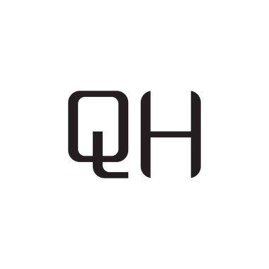 qh ilk harf vektör logo simgesi