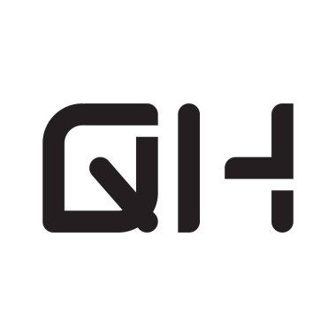 qh ilk harf vektör logo simgesi