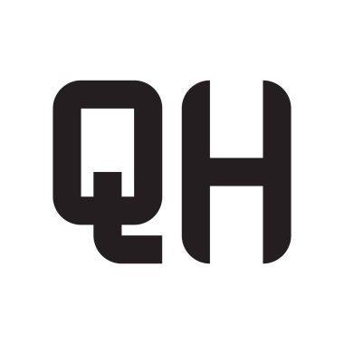 qh ilk harf vektör logo simgesi