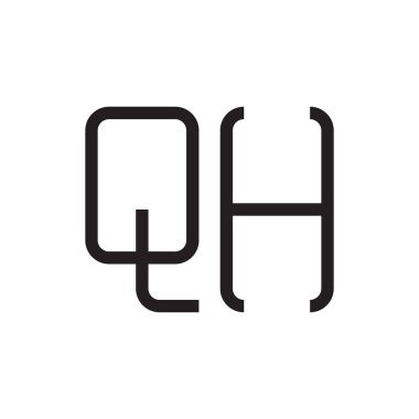 qh ilk harf vektör logo simgesi