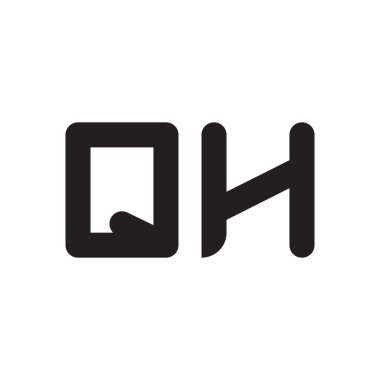qh ilk harf vektör logo simgesi