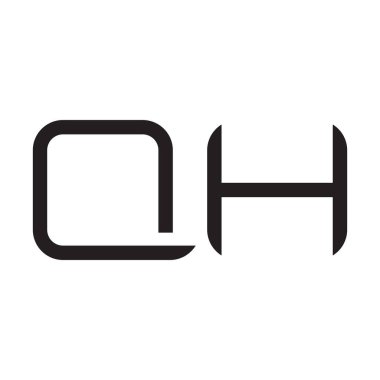 qh ilk harf vektör logo simgesi