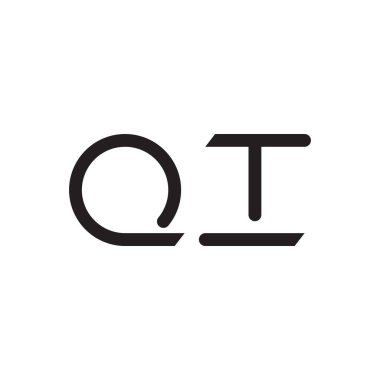 qi ilk harf vektör logosu simgesi