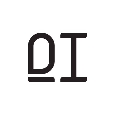 qi ilk harf vektör logosu simgesi