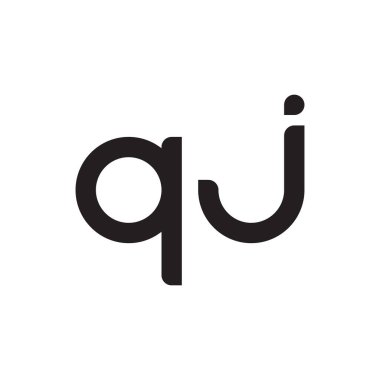 qj ilk harf vektör logo simgesi