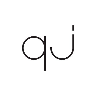 qj ilk harf vektör logo simgesi