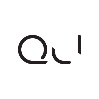 qj ilk harf vektör logo simgesi