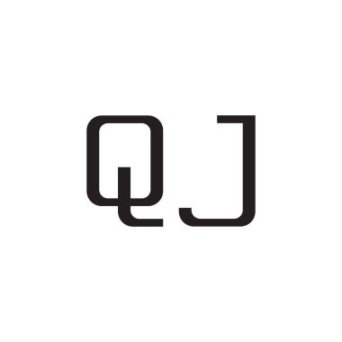 qj ilk harf vektör logo simgesi