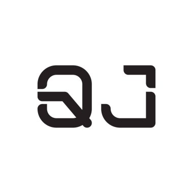 qj ilk harf vektör logo simgesi