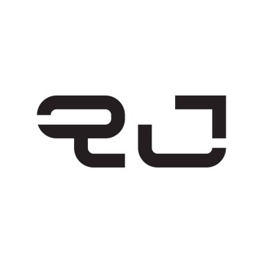qj ilk harf vektör logo simgesi