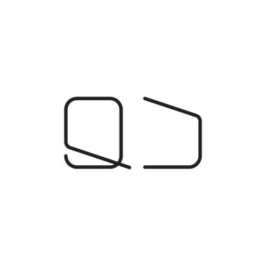qj ilk harf vektör logo simgesi