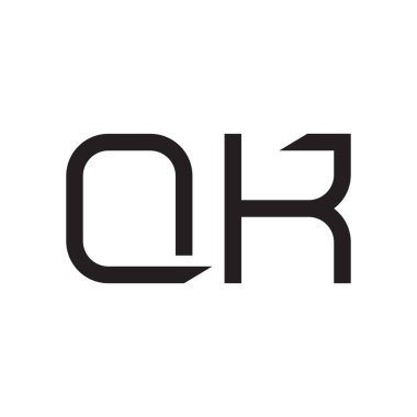 qk ilk harf vektör logo simgesi