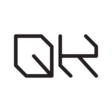 qk ilk harf vektör logo simgesi