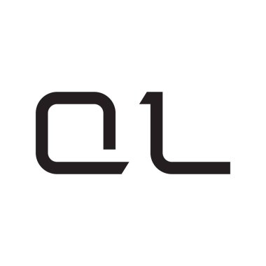 ql ilk harf vektör logo simgesi