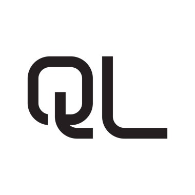 ql ilk harf vektör logo simgesi