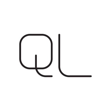 ql ilk harf vektör logo simgesi