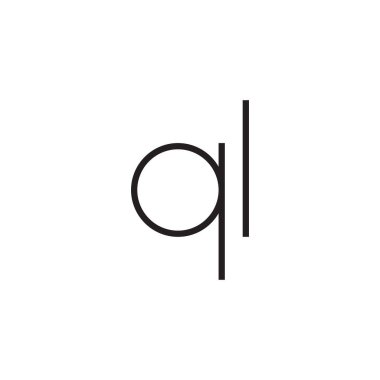 ql ilk harf vektör logo simgesi