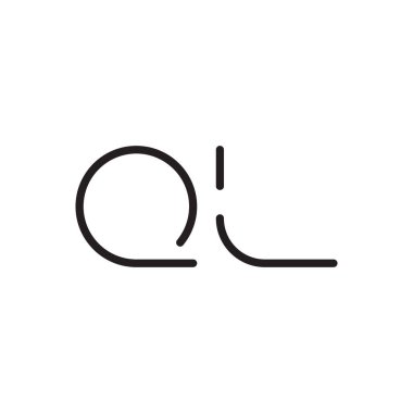 ql ilk harf vektör logo simgesi
