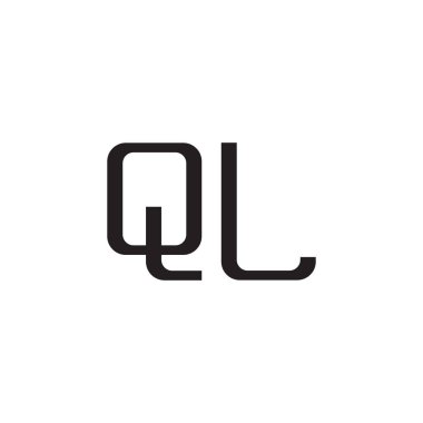 ql ilk harf vektör logo simgesi