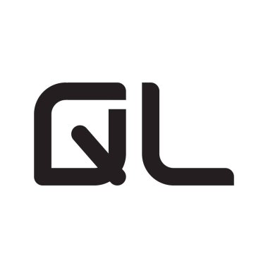 ql ilk harf vektör logo simgesi