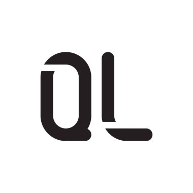 ql ilk harf vektör logo simgesi