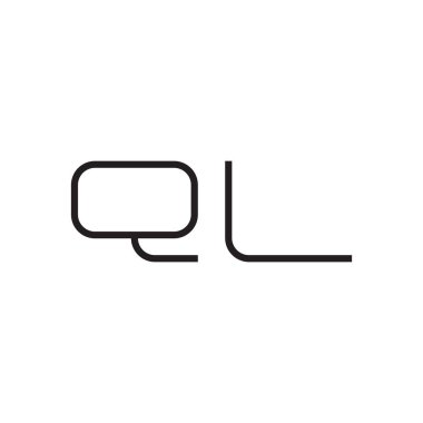 ql ilk harf vektör logo simgesi