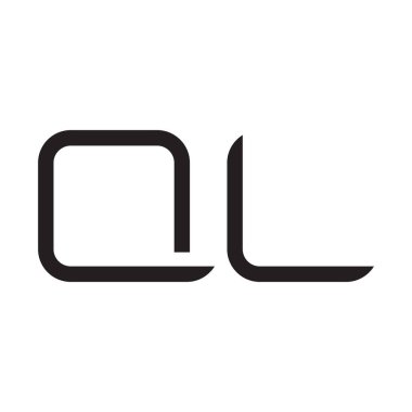 ql ilk harf vektör logo simgesi