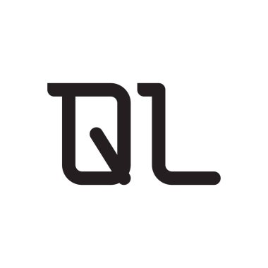 ql ilk harf vektör logo simgesi