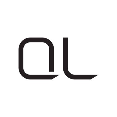 ql ilk harf vektör logo simgesi