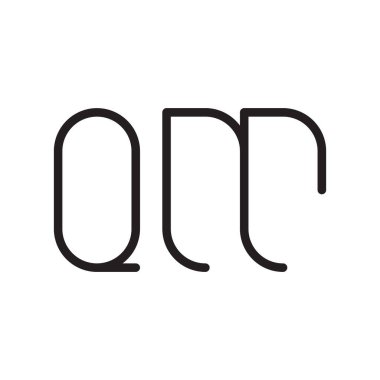 qm ilk harf vektör logo simgesi