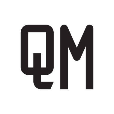 qm ilk harf vektör logo simgesi