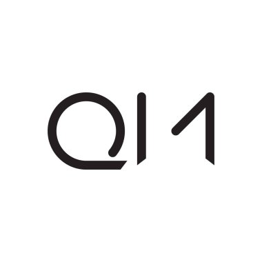 qm ilk harf vektör logo simgesi