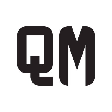 qm ilk harf vektör logo simgesi